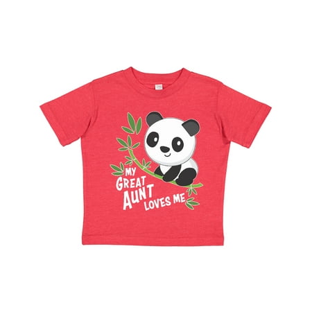 

Inktastic My Great Aunt Loves Me- Cute Panda Gift Toddler Boy or Toddler Girl T-Shirt