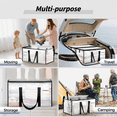 thumbnail image 6 of Homaryx 8 Pack Extra Large Heavy Duty Moving Bags, Clear Storage Totes with Zippered Lids and Reinforced Handles for Clothes, Dorm and Moving, Clear, 6 of 7