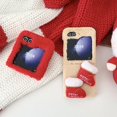 thumbnail image 3 of Gran oferta de temporada, funda para teléfono, botas de Navidad, funda de teléfono de felpa suave y cálida de invierno para Samsung Z Flip 5, 3 of 4