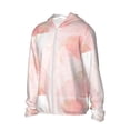 thumbnail image 3 of Goofa Pink Marble Printed Women's UPF 50+ Sun Protection Hoodie Jacket Lightweight Long Sleeve Sun Shirt for Women with Pocket Hiking Outdoor-Medium, 3 of 9