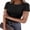 Black, variant on Womens Short Sleeve Tops Crewneck Ribbed Knit Slim Fit Basic Tee Casual Summer Fitted T Shirt
