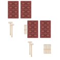 thumbnail image 1 of Oleegame 2PC Cookie Mold Set Popsicle DIY Silicone Chocolate Cake Mould, 1 of 4