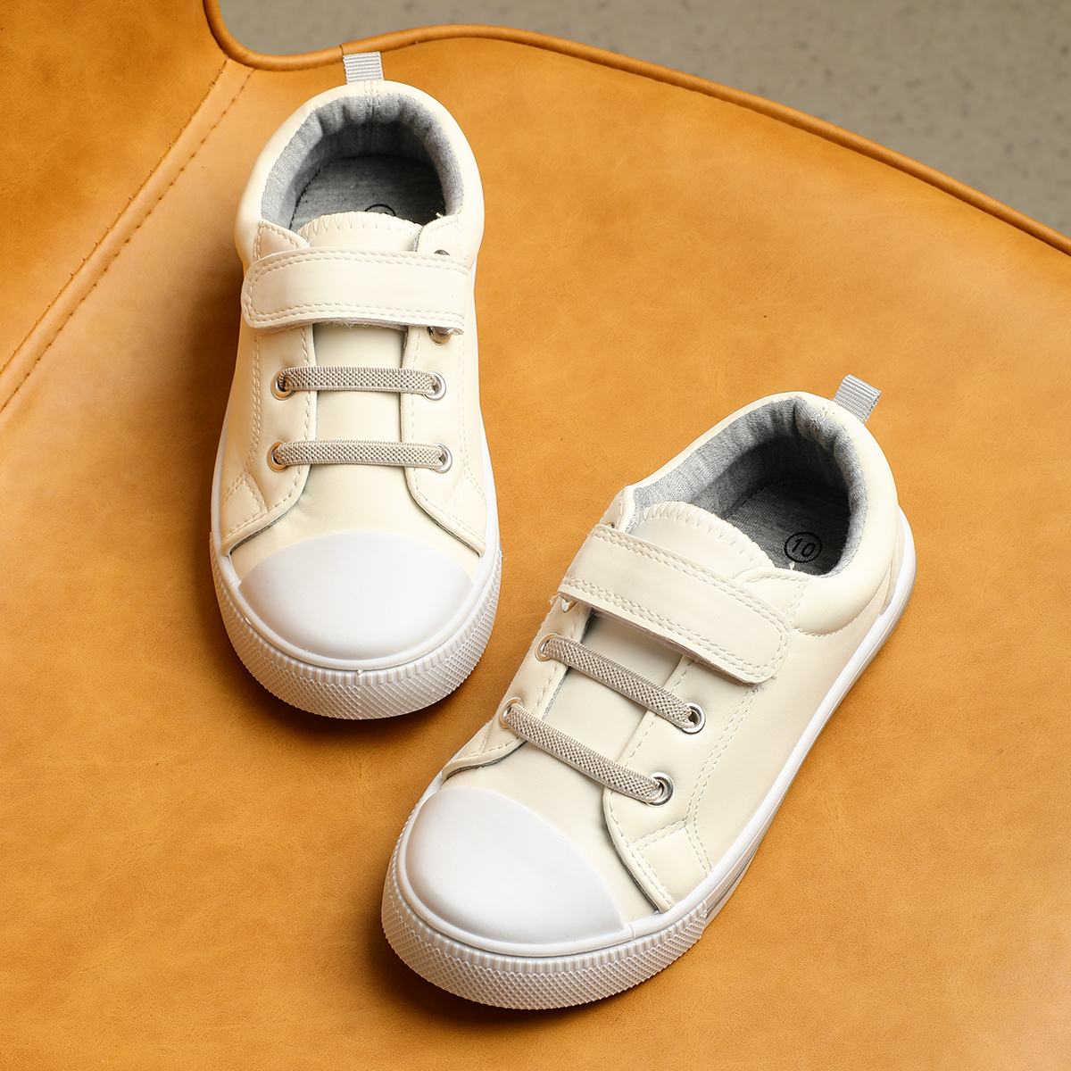 Kushyshoo Kids Sneakers White Canvas Toddler Size 7 photo 7