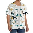 thumbnail image 2 of KLL Cute Whale Print Men's Shirt Short Sleeve Button Down Summer Cuba Beach Shirts- Small, 2 of 5