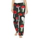 thumbnail image 1 of Balery Red Mushrooms Pantalones de pijama para mujer, pijamas ultraligeros, pantalones de estar por casa-Large, 1 of 6
