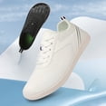 thumbnail image 4 of XIMIN Men's Women's Wide Minimalist Toe Box Cross Trainer Walking Shoes Zero Drop Sole Barefoot Sneakers Casual Running Hiking Sneakers (10, White), 4 of 4