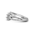 thumbnail image 4 of 10kt Or Blanc Femmes Diamant Rond Mariage Bague de Fiançailles Ensemble 1/4 Cttw, 4 of 4