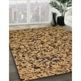 thumbnail image 3 of Ahgly Company Machine Washable Indoor Square Transitional Red Brown Area Rugs, 3' Square, 3 of 7