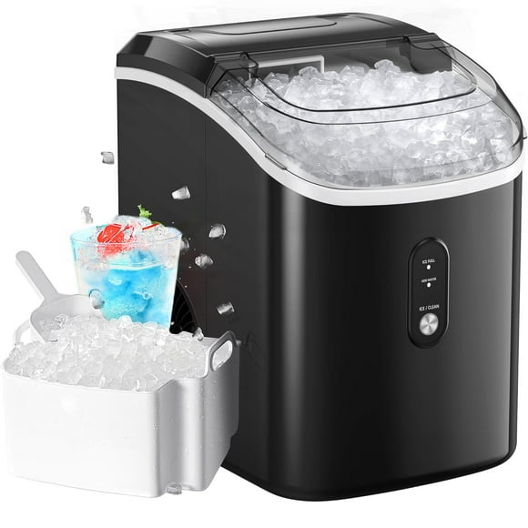 Máquina de hielo en forma de pepitas Totnz para encimera con autolimpieza, 15 kg/24 horas