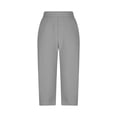 thumbnail image 4 of Golf Pants for Women Stretch Solid Color Polyester Casual Travel Cropped Pants, 4 of 9