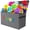 Large Gray, variant on VICTORICH Extra Large Child Collapsible Toy Storage Fabric 32 gal Kids Room Toy Chests, Black
