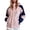 Pink, variant on Color Block Hooded Windbreaker for Women, Lightweight Soft Shell, Water Resistant Outdoor Hiking Coat, 1 Piece, L-XXXXL, Plus Size Friendly
