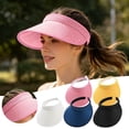 thumbnail image 5 of Sun Visors for Women Men, Lightweight Sun Hat Sunvisor for Running, Portable Outdoor Sports Visor for Beach Summer Hiking and Walking, Breathable Cap, Lightweight Visor for Travel, Pink, 5 of 6