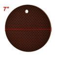 thumbnail image 2 of Unique Bargains Kitchen Hot Pot Pan Bowl Round Shaped Heat Resistant Mat Pad Coaster Brown for Home Essential Christmas, 2 of 5