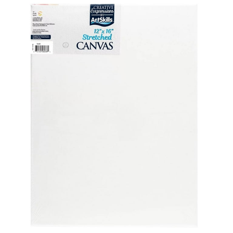 Artskills 12 x 16 Stretched Canvas for Arts and Crafts, 6 Pack