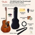 thumbnail image 2 of Fender CD-60SCE Solid Top Dreadnought Acoustic-Electric Guitar - All Mahogany w/ Hard Case, 2 of 9
