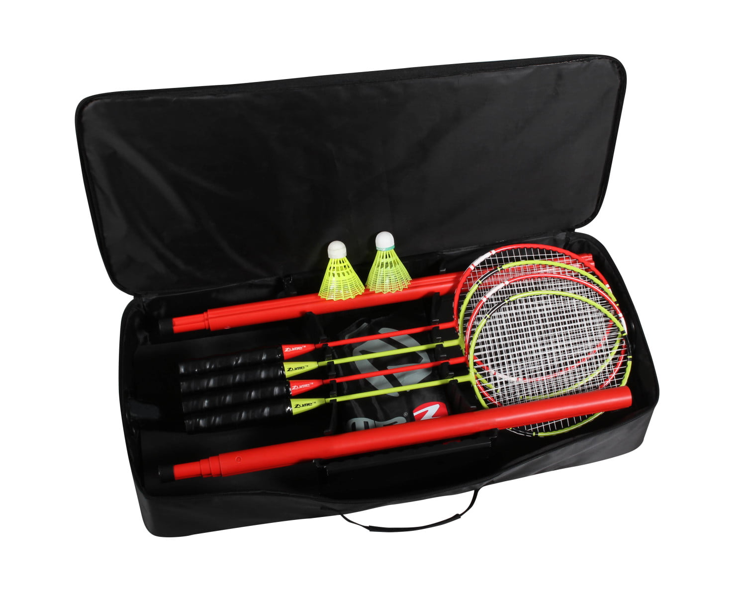 Portable QP Net & Post 2 Shuttles Home Badminton Garden Pack Set 4 Rackets 