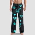 thumbnail image 2 of Mepaouo Men's Pajama Pants Soft Lounge Sleep Pj Bottoms Casual Home Sleepwear Trousers(Blue,M), 2 of 4