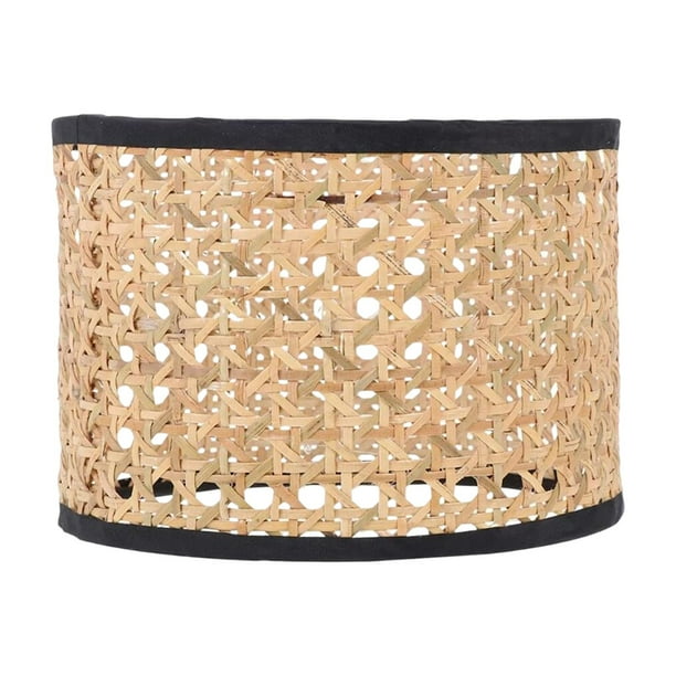 Pantalla de lámpara de ratán tejido, lámpara de techo, lámpara clásica, pantalla para lámpara 22cmx14cm