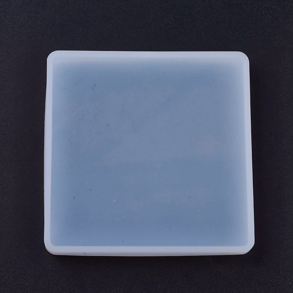 Silicone Molds Resin Casting Molds For UV Resin Epoxy Resin Jewelry Making Square White 138x138x12mm Inner Size: 128x128mm