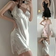 thumbnail image 7 of Women Nightgowns Sexy Lace Silk Underwear Dress Sleepwear Lingerie Sleepwear Top, 7 of 7