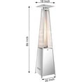 thumbnail image 2 of Vivicreate Pyramid Propane Patio Gas Heater 42000 BTU with Quartz Glass Tube Auto Ignition Wheels Ground Nails for Outdoor Commercial Restaurant Garden, 2 of 9