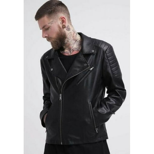 Leather Motorcycle Jacket Black Motorcycle Jacket Mens Leather Riding Jacket Motorcycle Jackets For Men Black Leather Motorcycle Jacket size XXXL Walmart