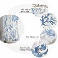 thumbnail image 5 of Extra Long Shower Curtain 72x84 Inch, Summer Coral Shower Curtain Waterproof Bathroom Decor Ocean Fish Blue Shell Beach Animal Fabric Bath Curtain Set Accessories with Hooks, 5 of 6