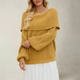 thumbnail image 6 of Holzkary Off The Shoulder Sweater Long Sleeve 2025 New Loose Knitted Sweater for Women One Neck Sweater Oversized Ribbed Knit Fall Pullover Tops Winter Going Out Outfits A L, 6 of 9