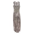 thumbnail image 4 of WTXUE Robes pour Femmes 2024, Robe d'Été Automne Multi-Imprimée pour Fête Mariage, Robe Dos Nu, Gris TG, 4 of 5