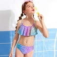 thumbnail image 2 of Gunia Swimsuits For Girls Princess Bikini Set 2 Piece With Adjustable Straps Summer Beach Pool Outfit Poolside Seaside,8-9 Years, 2 of 6