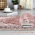 thumbnail image 3 of GlowSol 8'x10' Area Rugs for Living Room Bedroom Boho Rug Washable Rug Persian Floral Rug Non-Slip Non-Shedding Rugs Large Accent Carpet, Red, 3 of 7