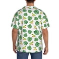 thumbnail image 3 of Fuzoiu Frogs And Tropical Leaves Print Men's Casual Short,Men's Short Sleeve Shirt,Mens Casual Button Down Shirts,Cuban Collar Summer Shirt for Beach, Vacation, and Outdoor Activities-Small, 3 of 5