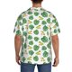 thumbnail image 3 of Fotbe Frogs And Tropical Leaves Camisa Estampada de Manga Corta para Hombre, Casual de Verano, Estilo Playero, Sin Arrugas-Large, 3 of 5