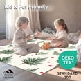 thumbnail image 4 of ODIKA 6'x9' Machine Washable Non-Slip Area Rug, Joyful Winter Wonderland Decorative Seasonal Floor Protection Kit High Traffic Rug, Green, 732221, 4 of 5