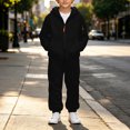 thumbnail image 3 of OGLCCG Boys Outfit Sets,Boys Fleece Jogger Set,Cozy Soft Full Zip Hoodie and Sweatpants,2 Piece Sweat Suits,Size 8, 3 of 8