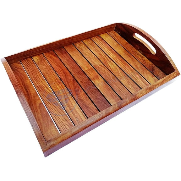 Nagina International Natural Solid Teak Wood Finish | Kitchen Trays | Home Decor