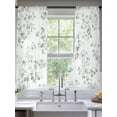 thumbnail image 2 of Tropical Foliage Sheer Curtains 72 Inch Length 2 Panels Set, Sage Green Botanical Spring Foliage Voile Window Treatment Rod Pocket Curtains Sheers Drapes for Bedroom/Living Room/Kitchen 52"x72"x2, 2 of 7