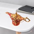 thumbnail image 2 of Estilo vintage Ara Lámpara mágica Genie Té ligero Olla de aceite Deseando Arte Colección de artesanías Accesorios de cuento de hadas Fiesta D Rojo dorado Sunnimix Lámpara Aladdin, 2 of 8