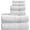 Ribbed Textured, variant on White Bath Towels Set of 6 | Classic Hotel Bath Towels | Combed | Absorbent Quick-Dry Towels for Bathroom | Oeko-TEX(R) Standard 100 | Cynewski Collection - White
