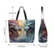 thumbnail image 5 of Balery White And Red Storm Dragon Bolsa Tote Estilo Estético con Cremalleras, Bolsa de Hombro, Bolsa de Compras Grande y Plegable, 5 of 8