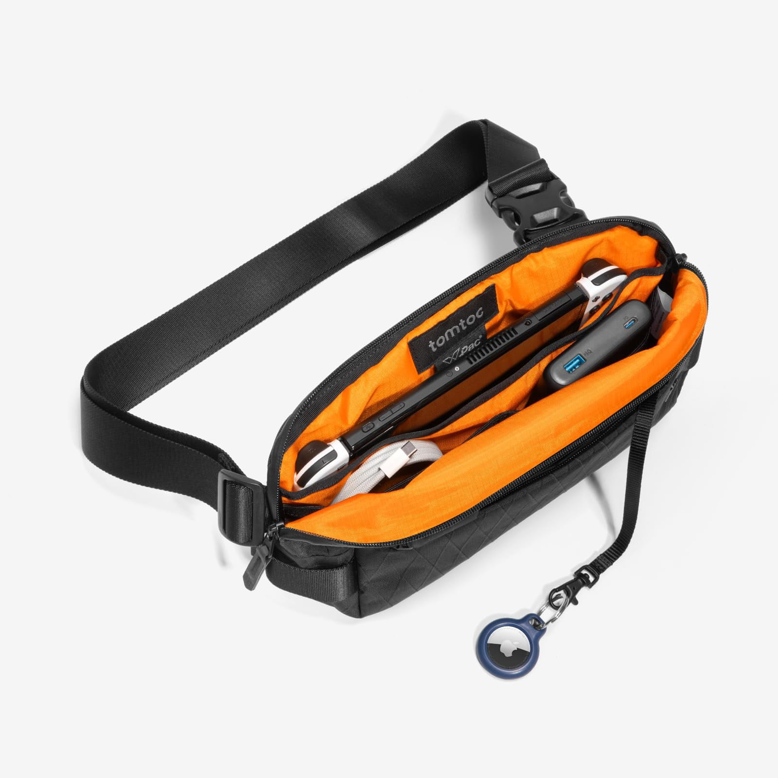 tomtoc 3L Compact EDC Sling Bag, X-Pac Chest Shoulder Crossbody Sling Daypack for Men Women, Water-Resistant Lightweight Carry Casual pack for Nintendo Switch 2, Tactical, Travel, Work, Gym, Sport