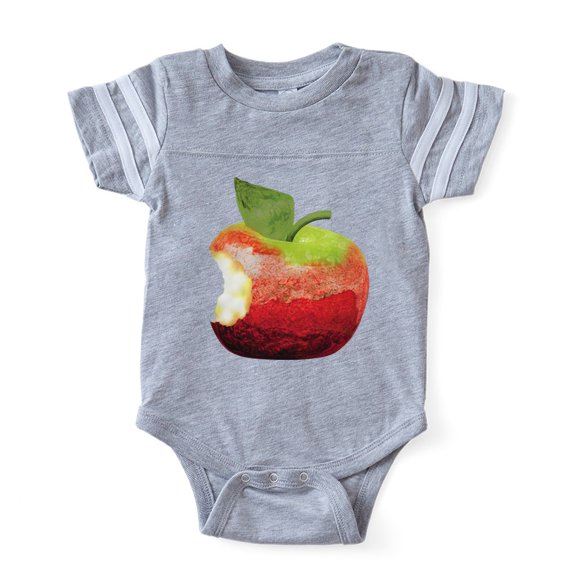 CafePress - Apple Bitten - Cute Infant Baby Football Bodysuit