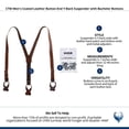 thumbnail image 7 of CTM  Coated Leather Button-End Y-Back Suspender with Bachelor Buttons (Men), 7 of 7