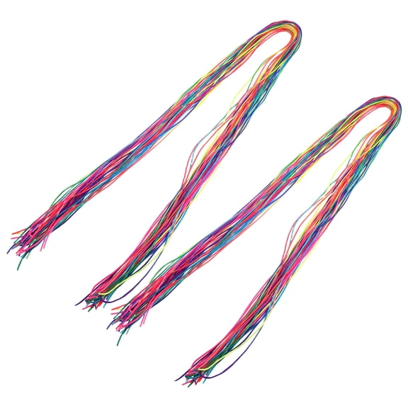 PENIKOKO 64Pcs Multi Colored Hair Strings for Braids Gradient Braid Colored Rope for Home Use