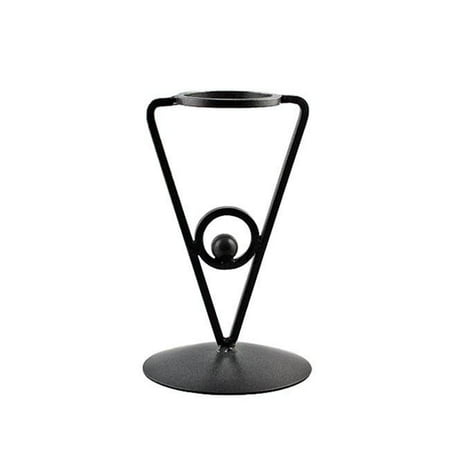 BestPysanky Triangle Black Wrought Iron Metal Sphere or Egg Holder Stand 6.5 Inches