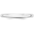 thumbnail image 4 of Solid 14k White Gold 2.7mm Lightweight Half Round Wedding Band Size 5 - Ring Size 5.0, 4 of 8