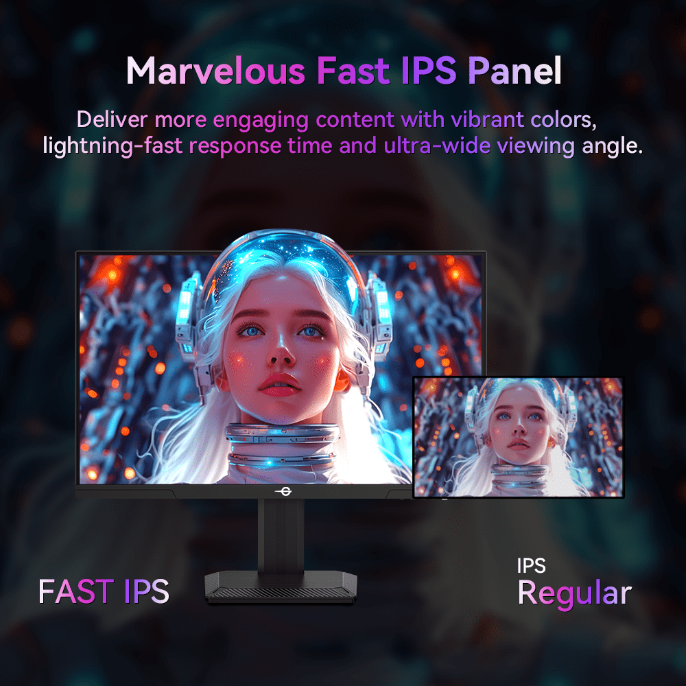 P2712V 27" Flat 16:9 Gaming Monitor - UHD 4K,160Hz / FHD320Hz Dual Mode, Fast IPS Panel, HDR400, 12 Scenario Modes, RGB Lighting-Titan Army