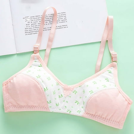 ATOGUTA Training Bras for Girls 7 to 9 Years Sports Soft Cotton Padded Bra with Adjustable Straps