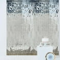 thumbnail image 2 of Efavormart Shiny Silver Metallic Foil Rectangle Door Window Party Curtain Backdrop - 3ftx6.5ft, 2 of 5